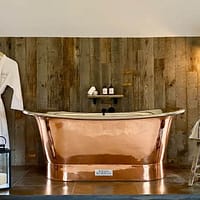 Luxury freestanding copper and cast iron bath from Bathroom Warehouse UK