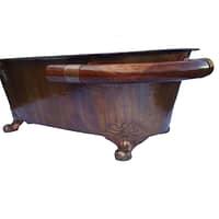 Da Vinci Copper Bathtub Hand Made Teak Rail - Bathroom Warehouse UK