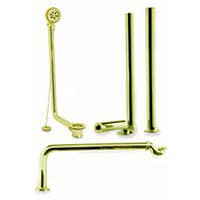 GOLD Bath Shrouds & Exposed Bath Waste GOLD + Gold Trap + L Pipe - Bathroom Warehouse UK