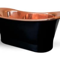 “The Black Ship” 1500-1700mm Package Deal “Taps/Waste/Overflow/Basin” - Bathroom Warehouse UK