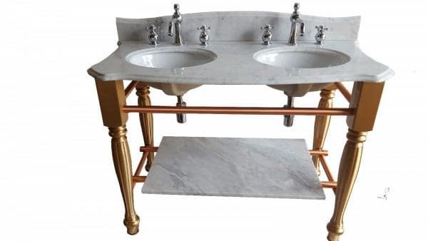 COPPER3.600.jpg Copper Empress Victoria DBL Carrara White - Bathroom Warehouse UK