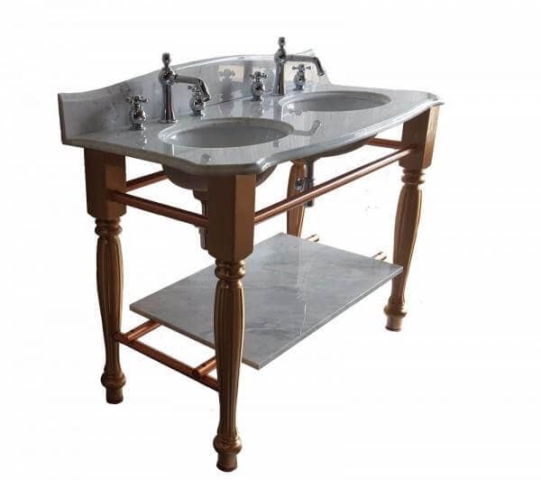 COPPER2.600.jpg Copper Empress Victoria DBL Carrara White - Bathroom Warehouse UK